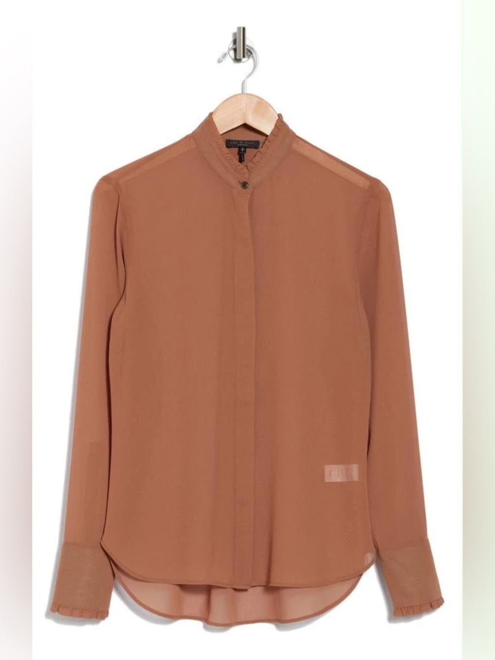 Rag & Bone Brown Chiffon Blouse Sz XS